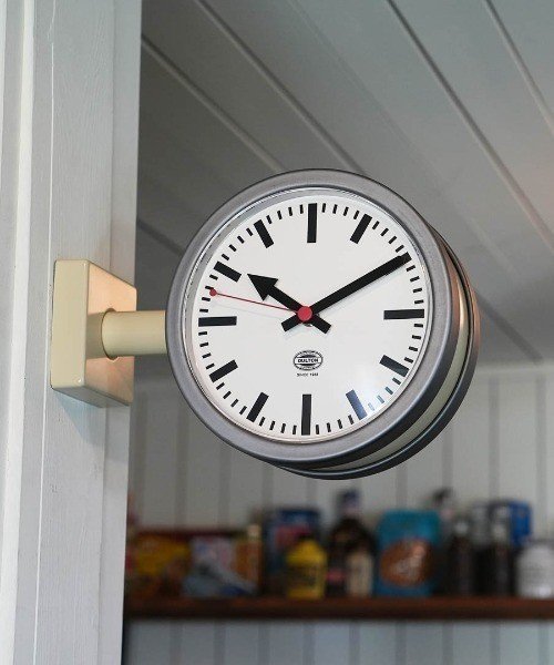 Dulton Double Sided Wall Clock 170D2 Ivory Simple Modern Retro Style Home Decor