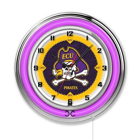 East Carolina University 19 Double Neon Wall Clock