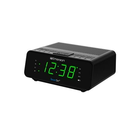 Emerson SmartSet Dual Alarm Clock Radio with AM/FM Radio, Dimmer, Sleep Timer and .9 LED Display, CKS1900