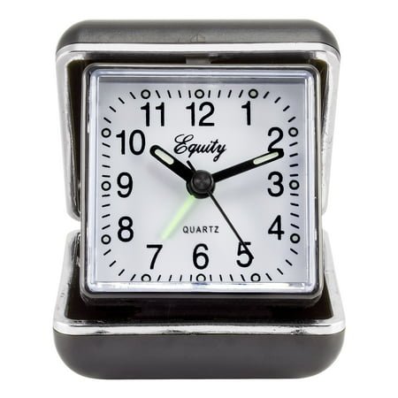 Equity Quartz Analog Fold-Up Travel Alarm Clock, 20080