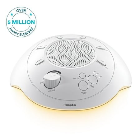 Homedics Sound Spa and White Noise Machine and Night Light, 12 Soothing Sounds for Home and Nursery