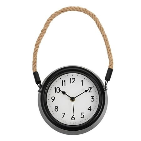 Hometime Wall Clock with Rope Hanger
