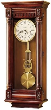 Howard Miller Macon Wall Clock II, Antique Haven Finish with Mechanical - Key Wound Westminster Chime Movement, Light Distressing Home Decor Timepiece for Dining Area, Living Room & Office
