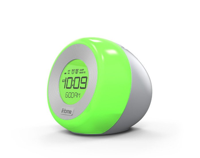 iHome Color Changing Dual Alarm Clock FM Radio with USB Charging + Adapter