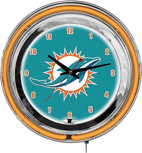 Imperial Miami Dolphins 14'' Neon Clock