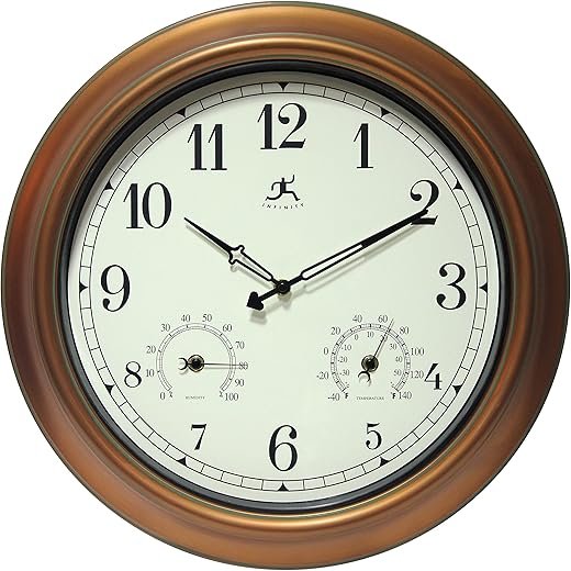 Infinity Instruments 12144CP-1679 Wall Clock The Craftsman