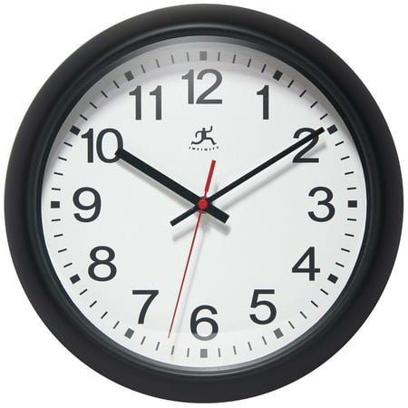 Infinity Instruments Director Wall Clock, Black, 12