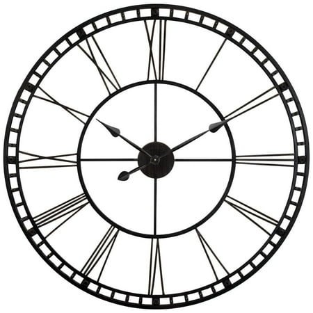 Infinity Instruments The Tower XXL - Black, 39 Wall Clock