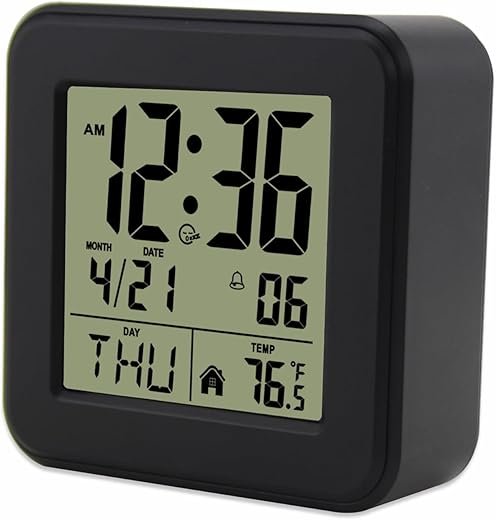 jomparis Small Digital Alarm Clock Battery Operated with Backlight for Bedroom Kids Room