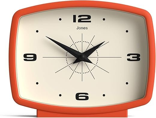 JONES CLOCKS Retro Rectangular Desk Clock photo JONES CLOCKS Retro Rectangular Desk Clock featured image