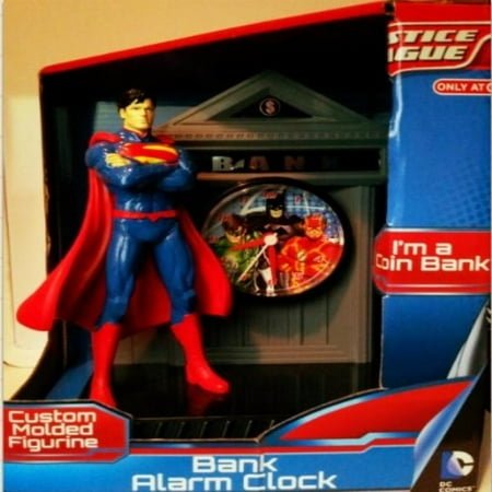Justice League Superman Bank Alarm Clock Custom Molded Figurine by DC Comics