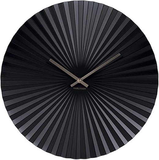 Karlsson Modern Wall Clocks KA5657BK, Metal, Black, V15004 : Adulte