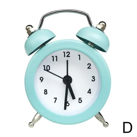 kkiuop Mini Alarm Clock Vintage Retro Silent Pointer Round Alarm Clocks Good Morning Clock Electronic Decor Desk Gifts for Home Bedside bell clock,loud clock,black clock clock,extra sleepers,twin ret