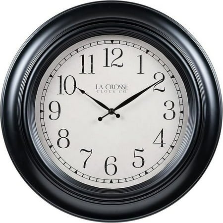 La Crosse Clock 18 Rhodes Quartz Analog Wall Clock, 404-3846A