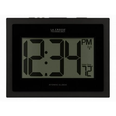 La Crosse Technology Atomic Digital Wall Clock with Indoor Temperature,513-54087-INT