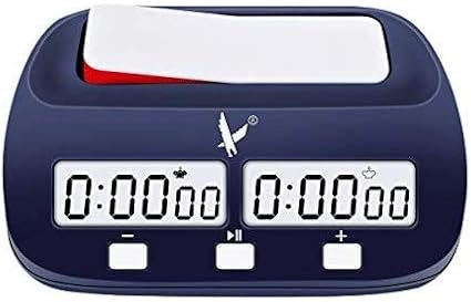 LEAP Chess Clock Fide Approved Digital Chess Timer Professional for Board Games Timer no Alarm Function (Official Store) Blue