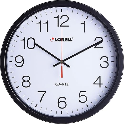 Lorell 12-1/2" Slimline Wall Clock