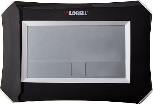 Lorell LCD Wall/Alarm Clock, 10-1/4-Inch Lunar, Silver/Black