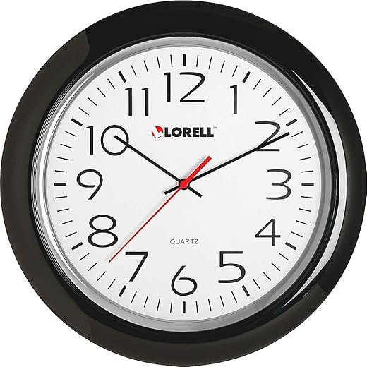 Best Lorell Round Black Wall Clocks