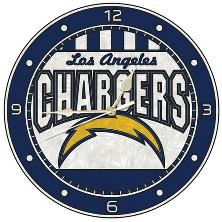 Los Angeles Chargers 12'' Team Art Glass Clock