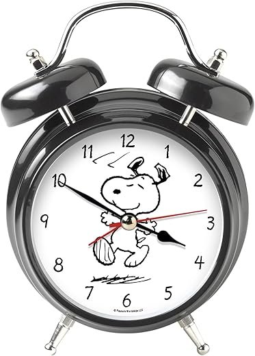 Mark Feldstein The Original Snoopy Peanuts Wacky Waker Bedside Alarm Sound Clock 7x5