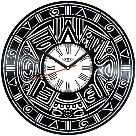 Mayan Calendar Vinyl Record Wall Clock Retro style Wall clock Silent Home Decor Unique Art Special Home Accessories Creative Personality Gift