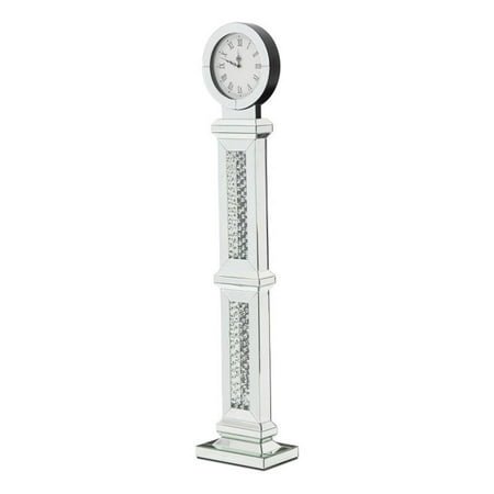 Michael Amini Montreal 60.75 Mirrored Standing Clock