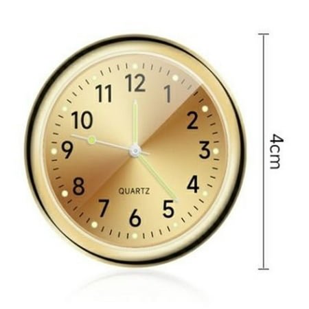 Mini Car Dashboard Clock - 1.57 Luminous Analog Clock with Magnetic Back | Small Pocket Watch for Motorcycle, Wall & Decor | 4cm Steel Case | Battery Included