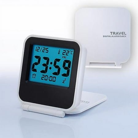 Mini Small Digital Travel Alarm Clocks With Lcd Night Light Travel Electronic Clock Thermometer Clock Folding XDDZZCC
