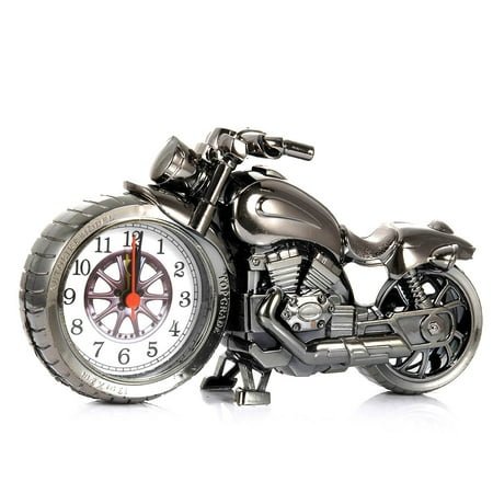 Motorcycle Shape Alarm Clock Creative Retro Gifts Upscale Furnishings Boutique Clock Watch Office Home Clock Desktop Decoration