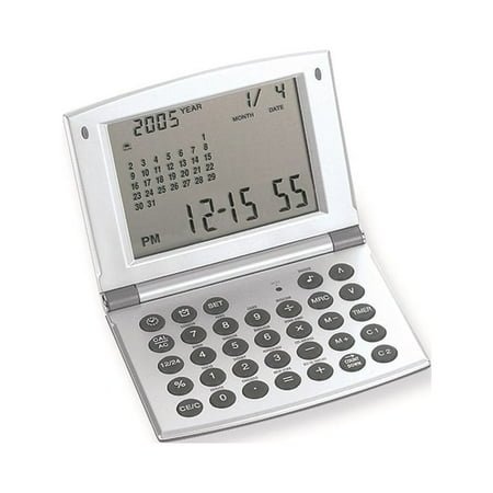 Natico Multi Functional Alarm Clock Matte Silver 10-WT208