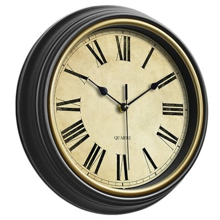 Necvior Quiet Clocks Living Room Decoration Time Reminders Wall Decor Home Wall Clock