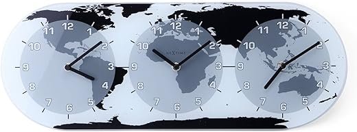 NexTime Mondial Wall Clock, Clear, (NT8108)