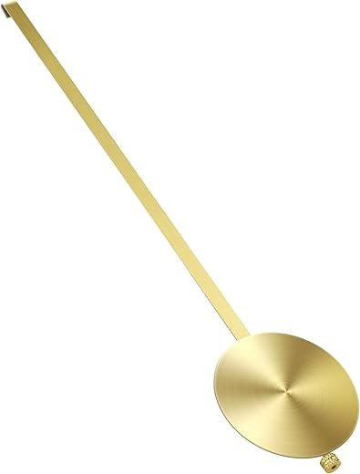 NiHome Quartz Wall Clock Pendulum Replacement - Aluminum Traditional Mechanical Retro Clock With High Gloss Pendulum (Gold)