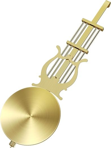 NiHome Quartz Wall Clock Pendulum Replacement - Aluminum Traditional Mechanical Retro Clock Pendulum - High Gloss, Lightweight for Home (Gold)