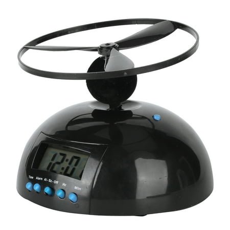 Novelty Digital Alarm Clock, Flying Propeller Design, Improves Time Management Habit Building
