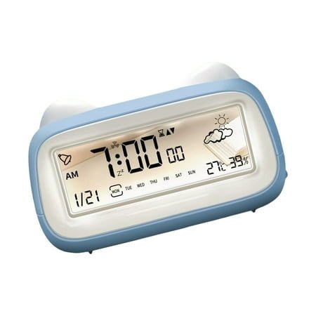 Participatory Touch Panel Electronic Alarm Clock Obvious Case Temperature Display Bedlight Children Bedroom Essential