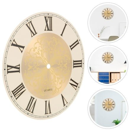 PBPBOX Large Iron Dial Plate Wall Clock Decorative Round Face Retro Design