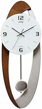 Pendulum Wall Clock Silent Non Ticking Clocks and Wall Clock with Pendulum for Living Room Decor Modern Art Grandfather Clock Wooden Regulator Clock