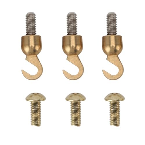 Premium Brass Grandfather Clock Weight Shell Hook Set, Grandfather Clock Hook with Nut and Bolt Open Design Engineered Antique Clock Replacement Parts