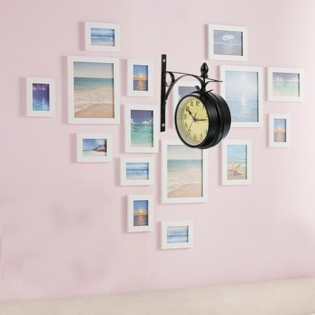 Pretyzoom Wall Clocks Vintage Double Sided Round 1 Set