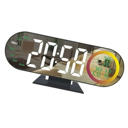 Projection Clock for Bedroom Ceiling, Alarm Clocks with 180ยฐ Rotatables Projectors, Date Temperature and Weekday Weekends