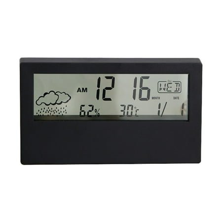 QDJZ Digital Alarm Clock Mirror Screen Multi-function Lightweight Electronic LCD Time Display Alarm Clock for Bedroom
