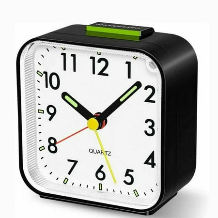 Quiet-Ticking Silent Small-Quartz Alarm Clock Loud Night-Clocks Bedside Analogue