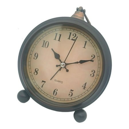 Quiet Movements Antique Alarm Clock Night Light Function Battery Operated Home Decors