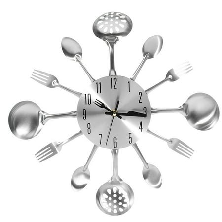Raindrops Stainless Steel Creative Wall Clock with Quartz Movement for Home Decoration 32cm External Diameter Silver