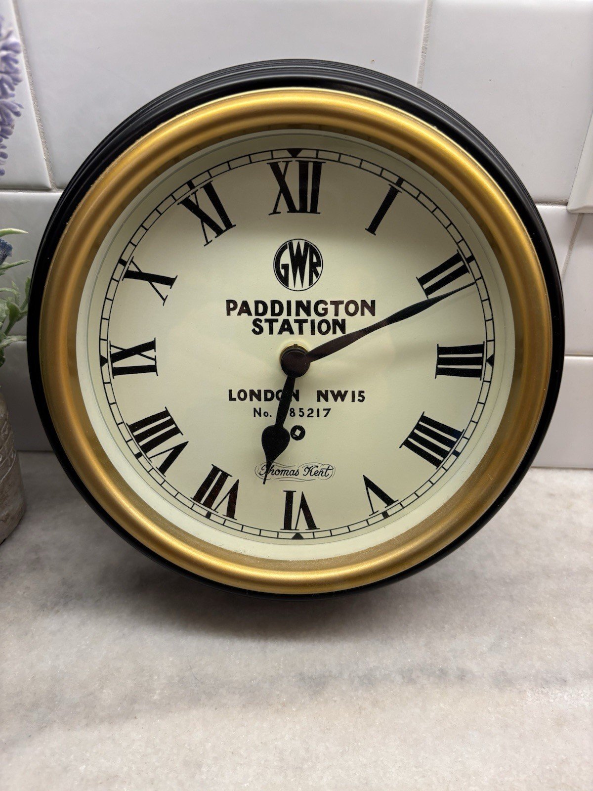 Rare Vintage THOMAS KENT Paddington Station Circular Wall Clock Made In England