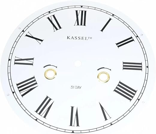 Replacement Parts for Kassel Clock Dial 8-1/4 inches Diameter 31 Day Metal Dial - RC902 - Clock Replacement Parts Engineered for Smooth Operation