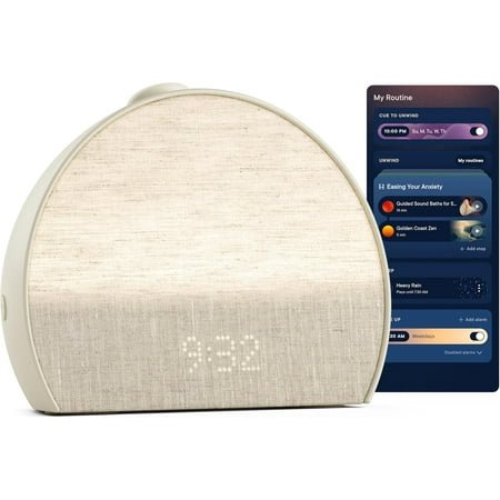Restore 3 Sunrise Alarm Clock, Sound Machine, Smart Light (Putty) - White Noise, Screen-Free Sleep Routine