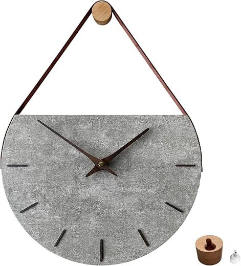 Rustic Wall Clock Silent Non-Ticking, Frameless Art Wall Clocks Farmhouse Wall Décor,Unique-Design Handmade Clocks Decorative for Home Living Room Kitchen Office, Battery Operated